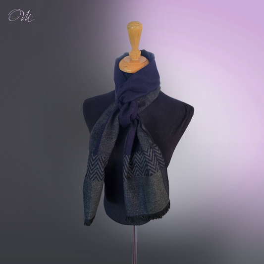 Merino Wool Modal Scarf Navy