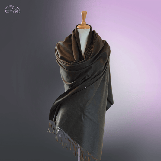 Moss Green Cashmere Shawl