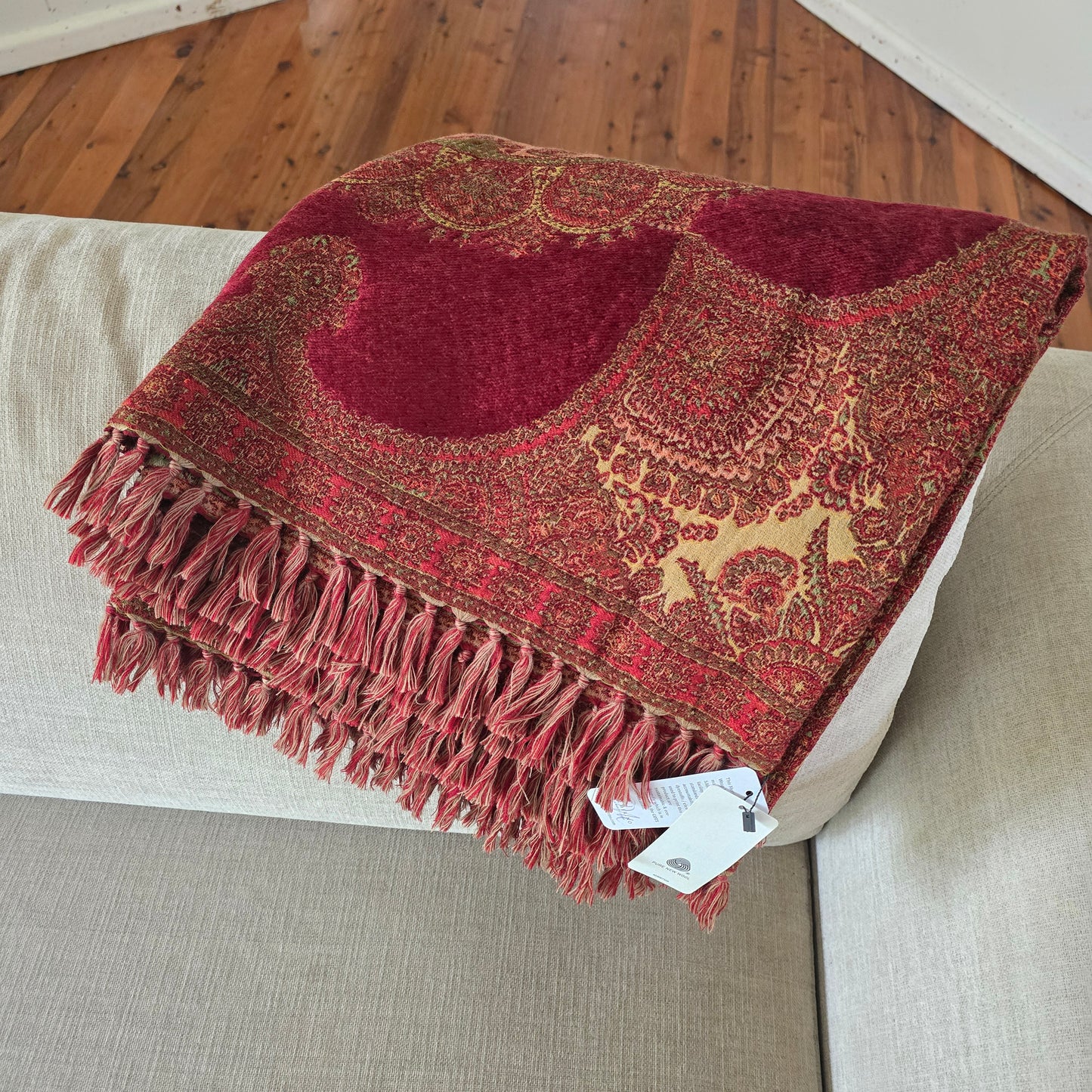 Merino Wool Blankets & Throws Sectional Maroon