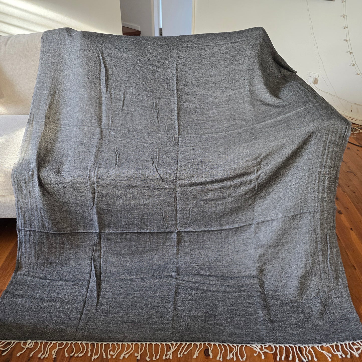 Charcoal Merino Wool Blankets & Throws