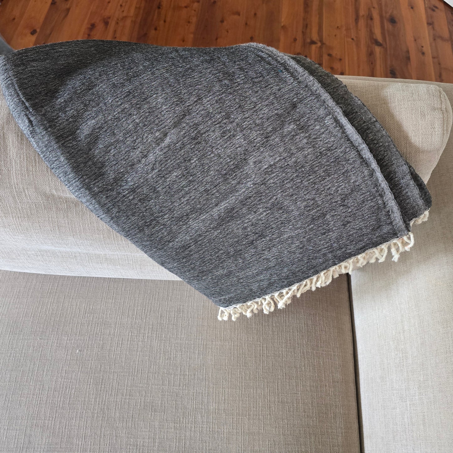 Charcoal Merino Wool Blankets & Throws