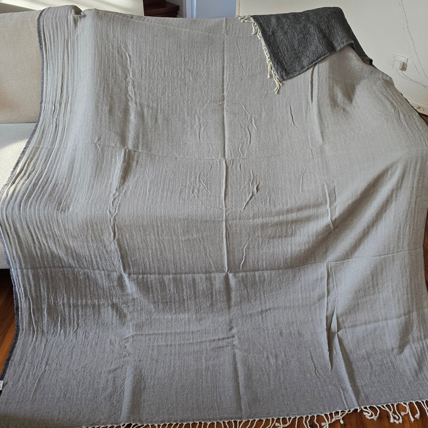 Charcoal Merino Wool Blankets & Throws