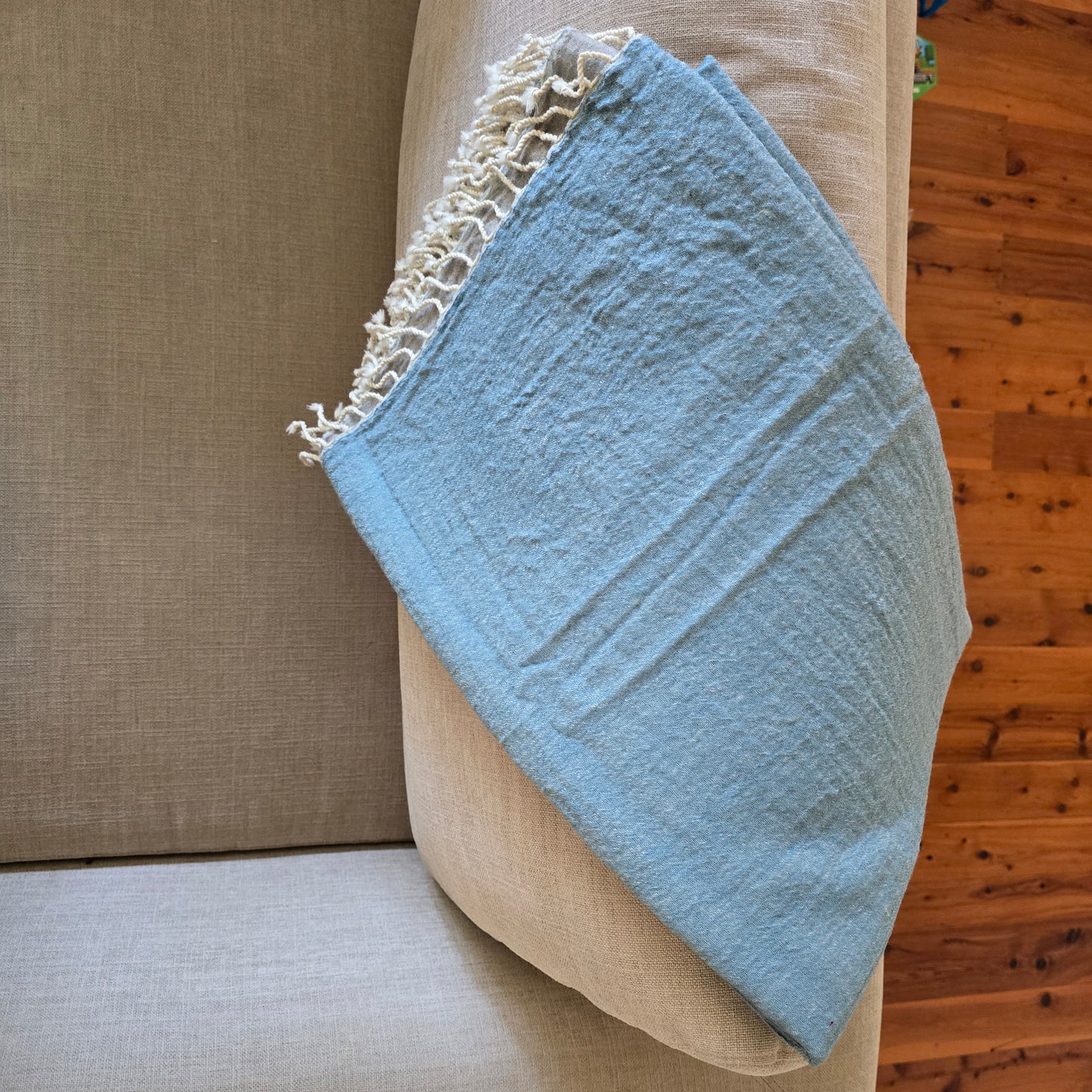 Merino Wool Blankets & Throws Baby Blue