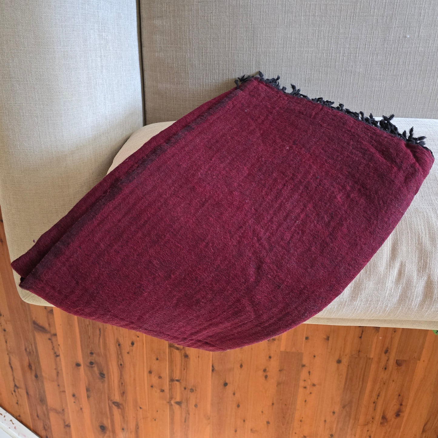 Merino Wool Blankets & Throws Maroon