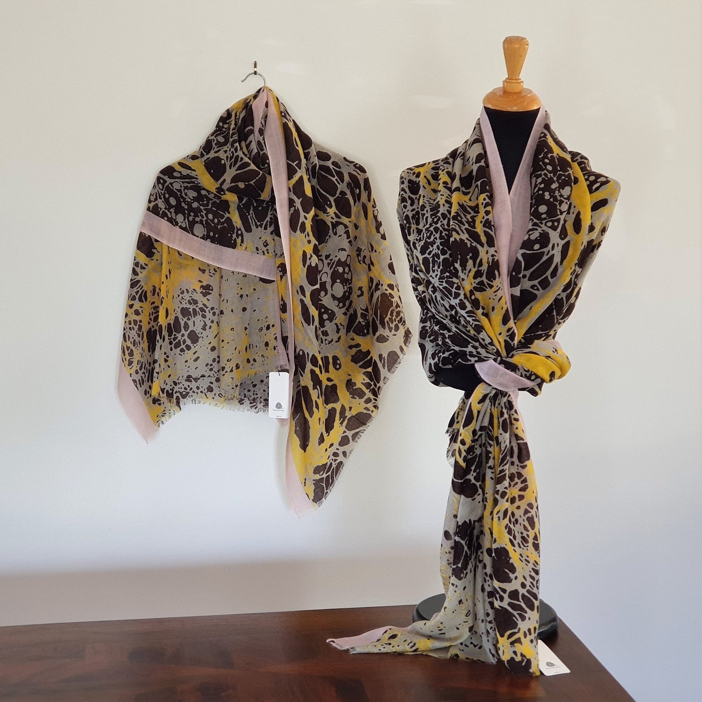 Basic Brown Pure Merino Wool Shawl - Opal Merino