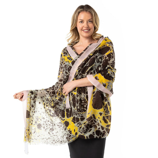 Basic Brown Pure Merino Wool Shawl - Opal Merino