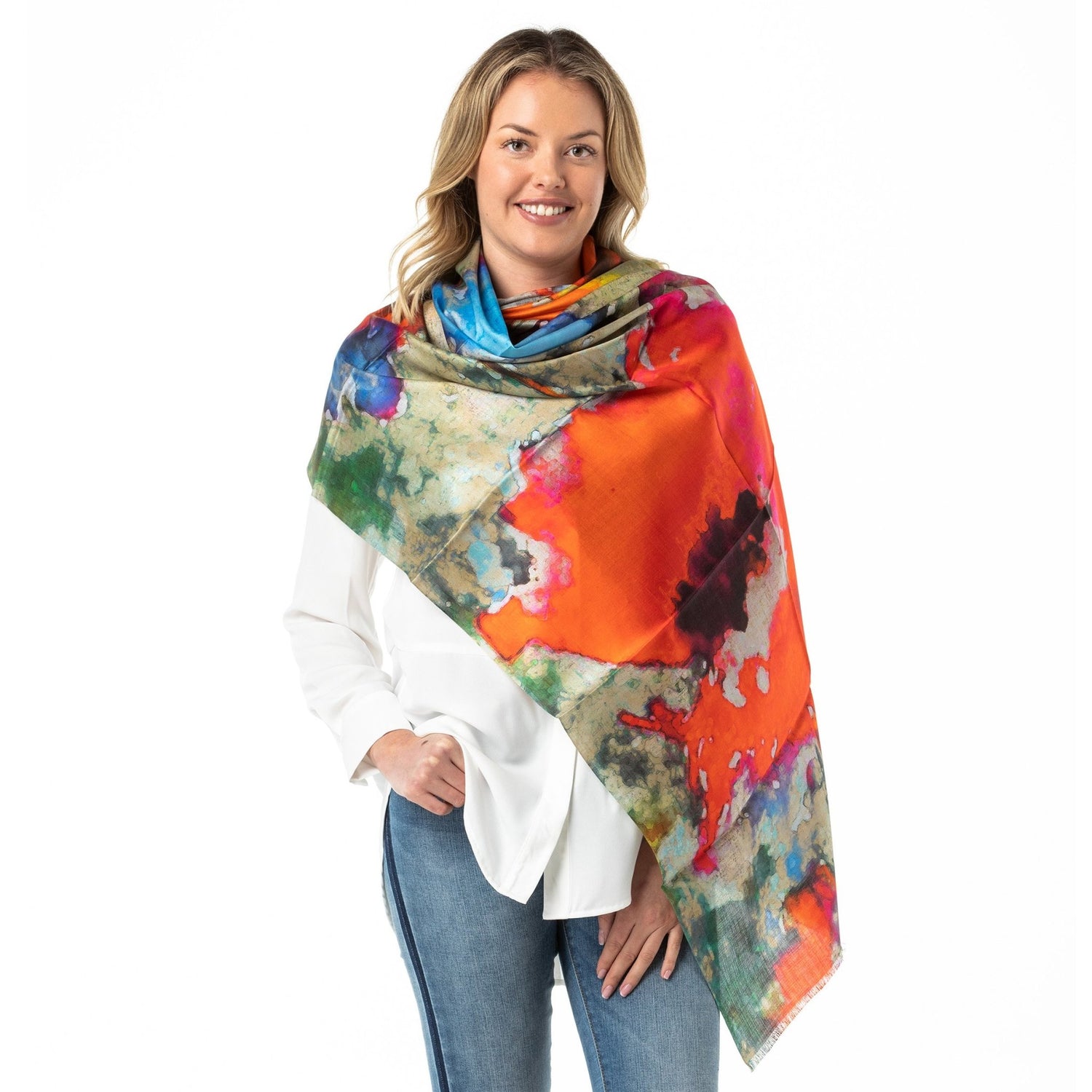 Pure Silk Shawl Digital Print.