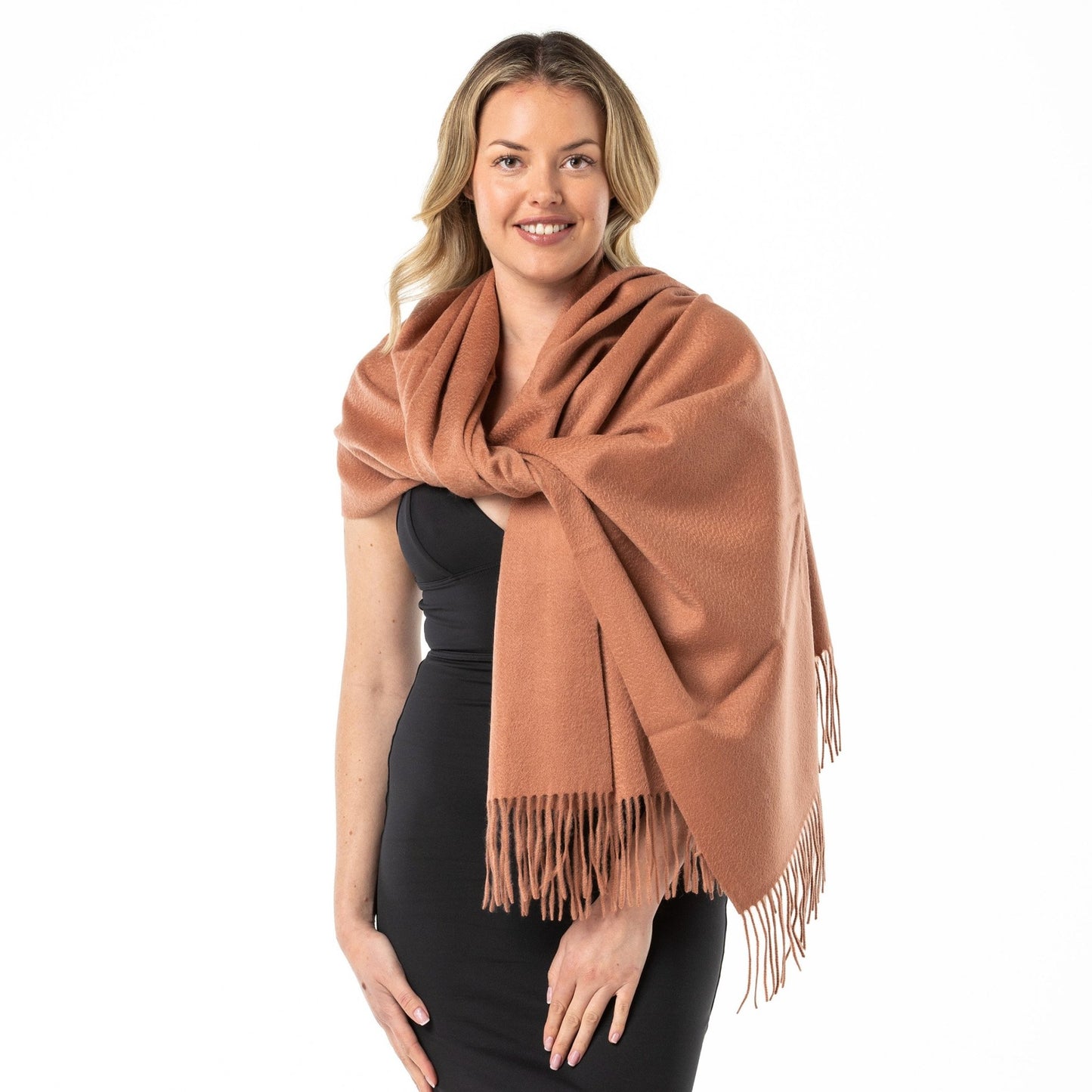 Rose Gold Cashmere Shawl - Opal Merino