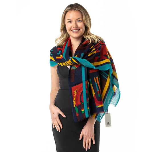 Sectional Merino Wool Shawl - Opal Merino