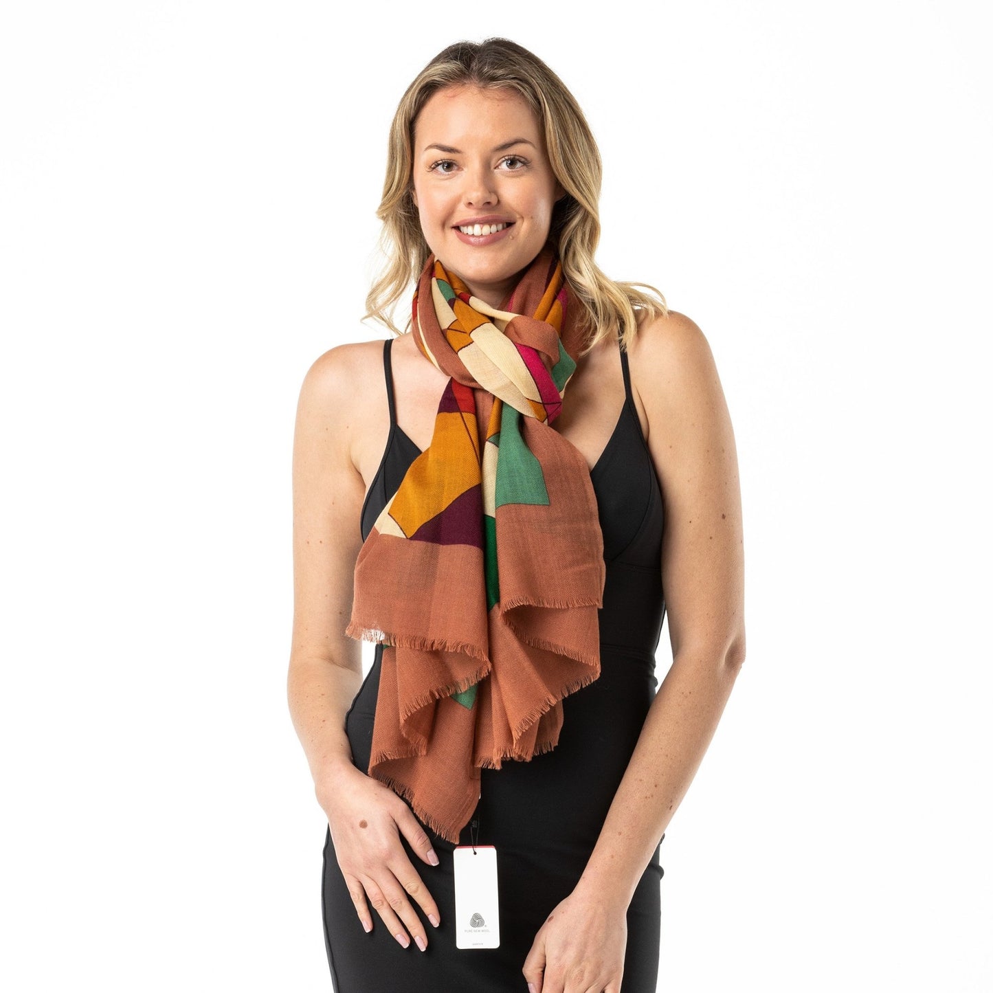 Stained Glass Merino Wool Shawl - Opal Merino