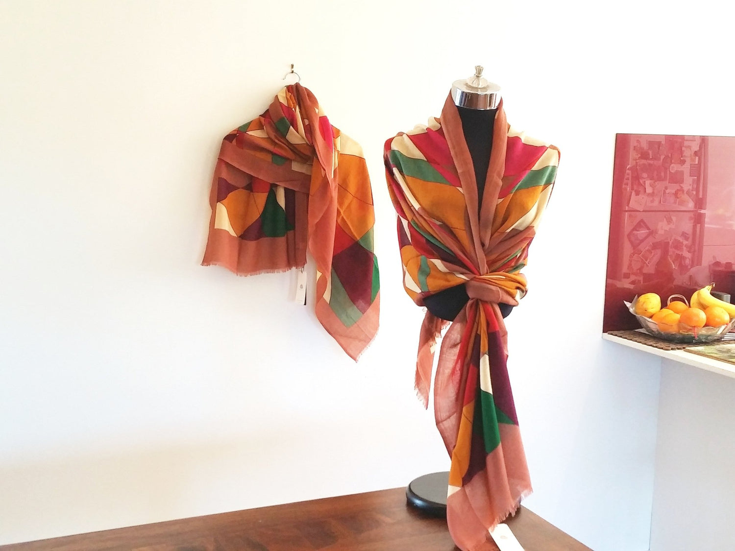 Stained Glass Merino Wool Shawl - Opal Merino