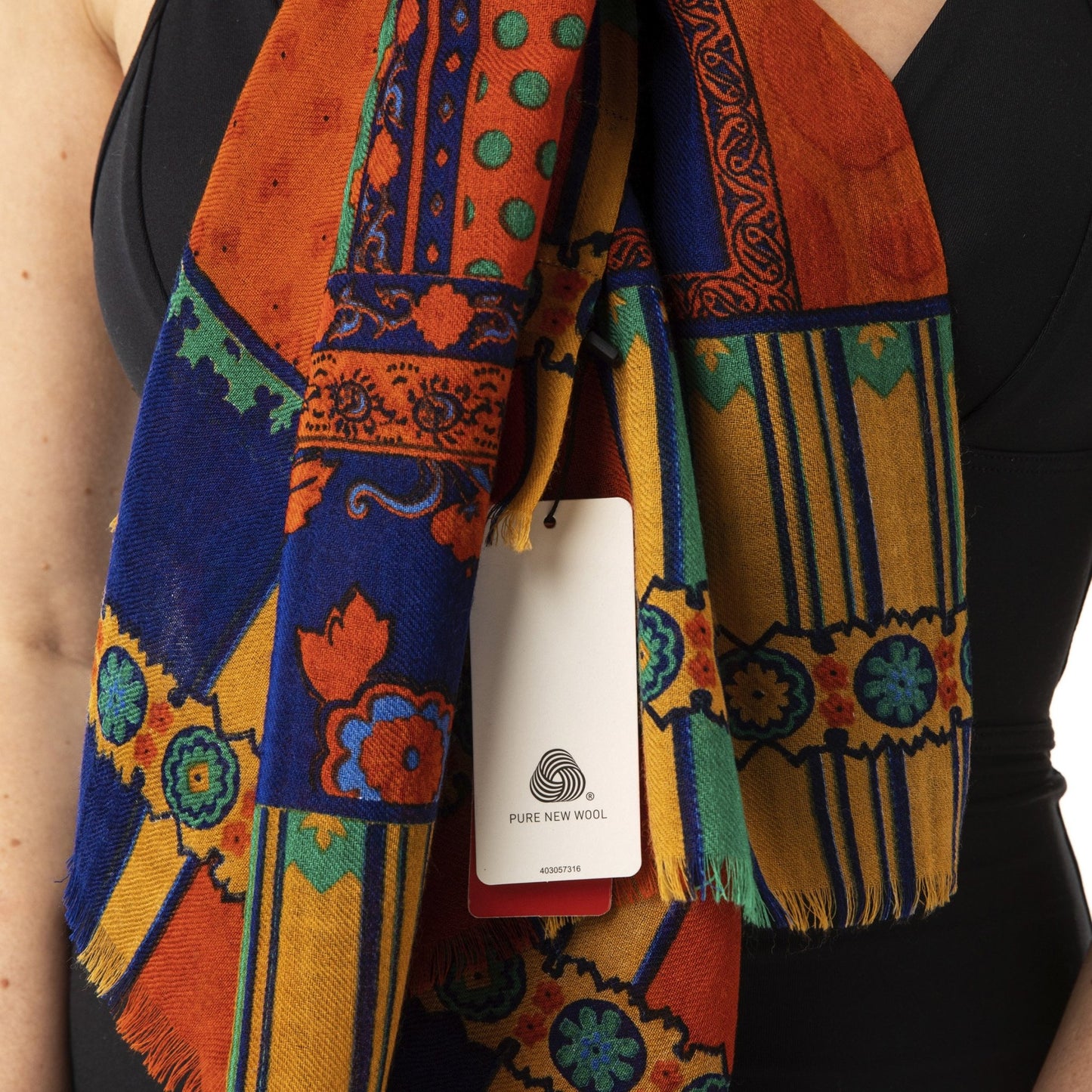 Sydney Harbour' Merino Wool Shawl - Opal Merino