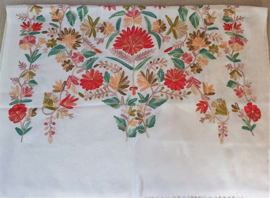 White Kash Merino Wool Shawl