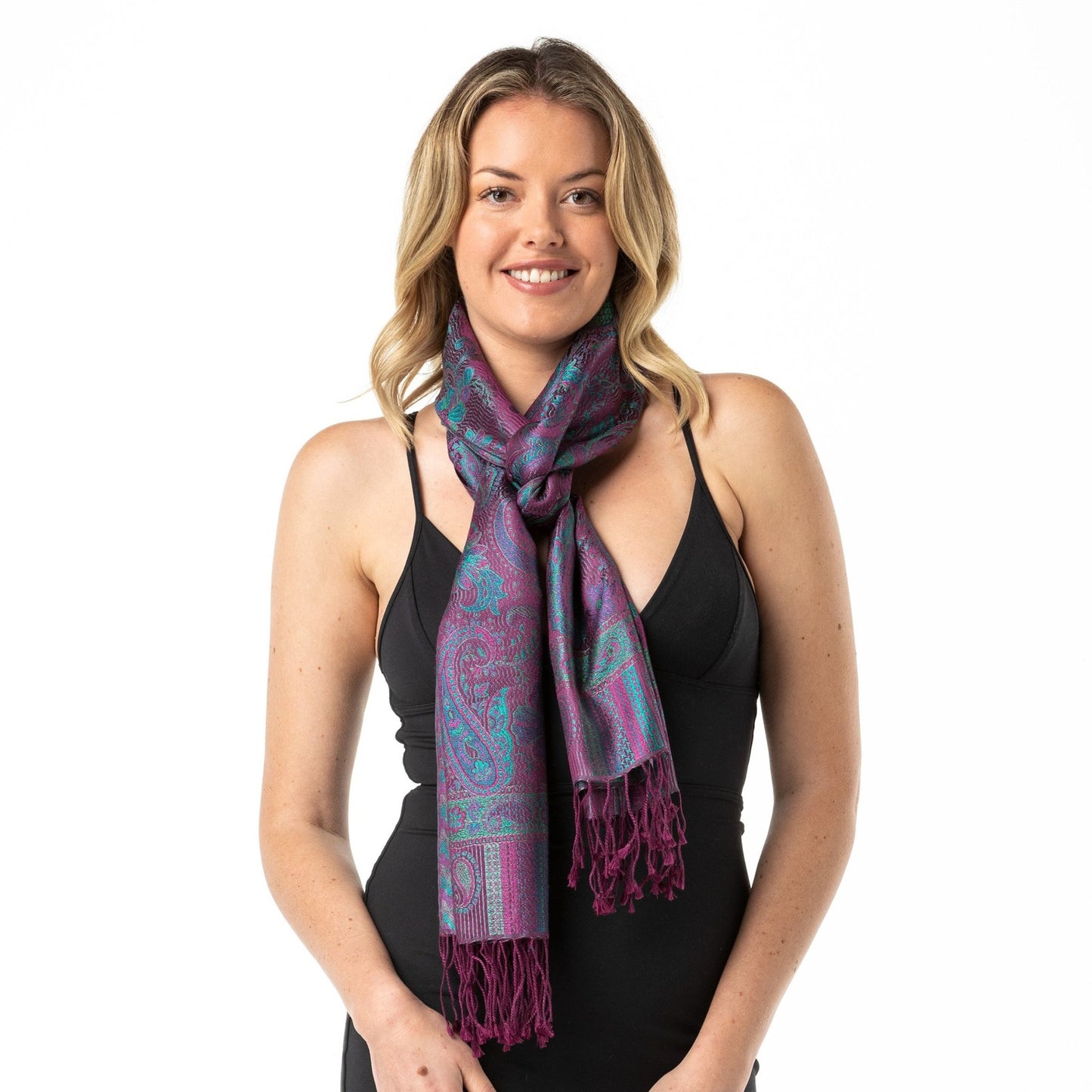 Wine Jade Pure Silk Shawl - Opal Merino