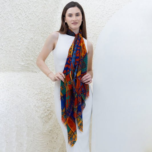 Sydney Harbour Merino Wool Shawl