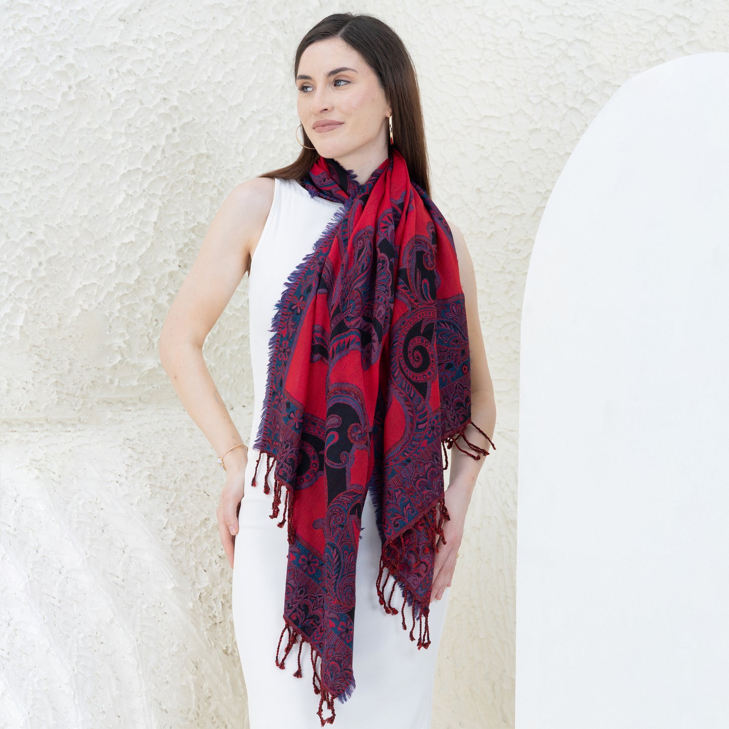 American Beauty Merino Wool Shawl
