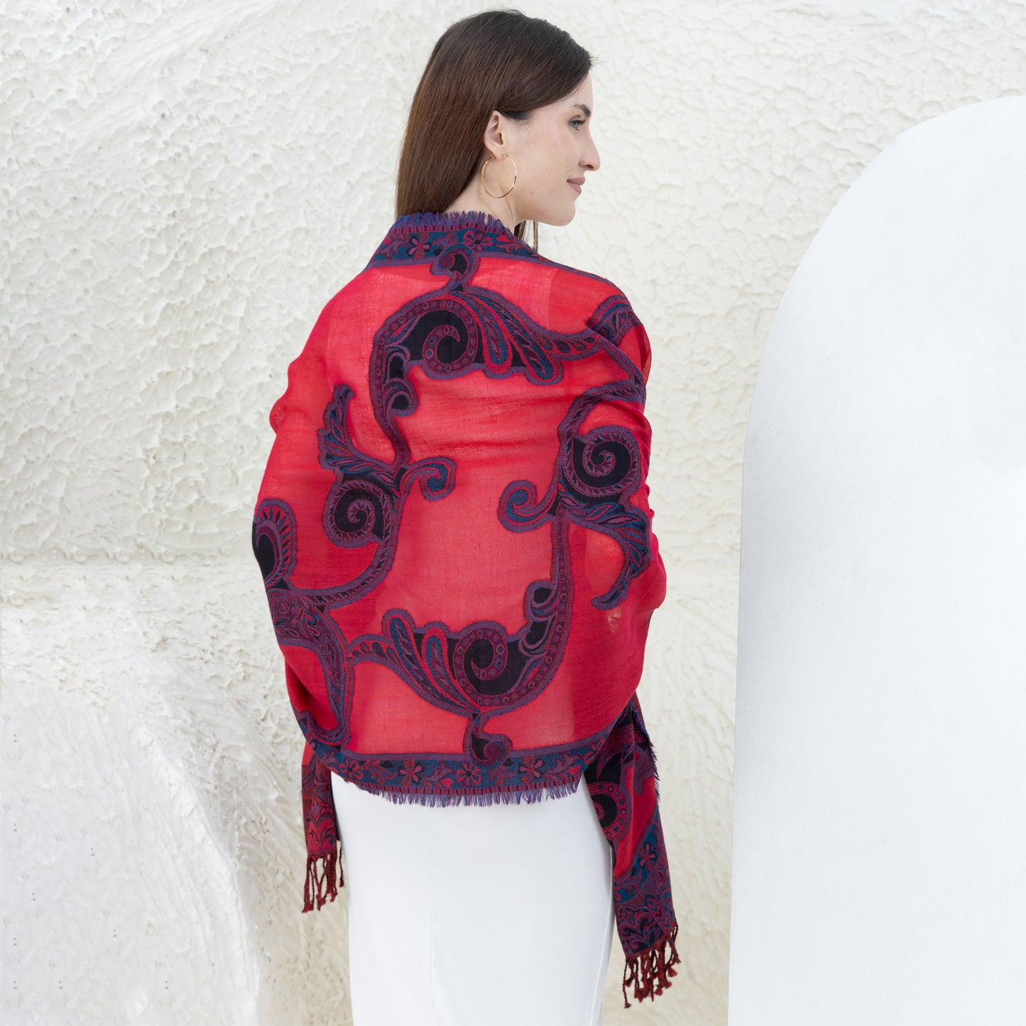 American Beauty Merino Wool Shawl