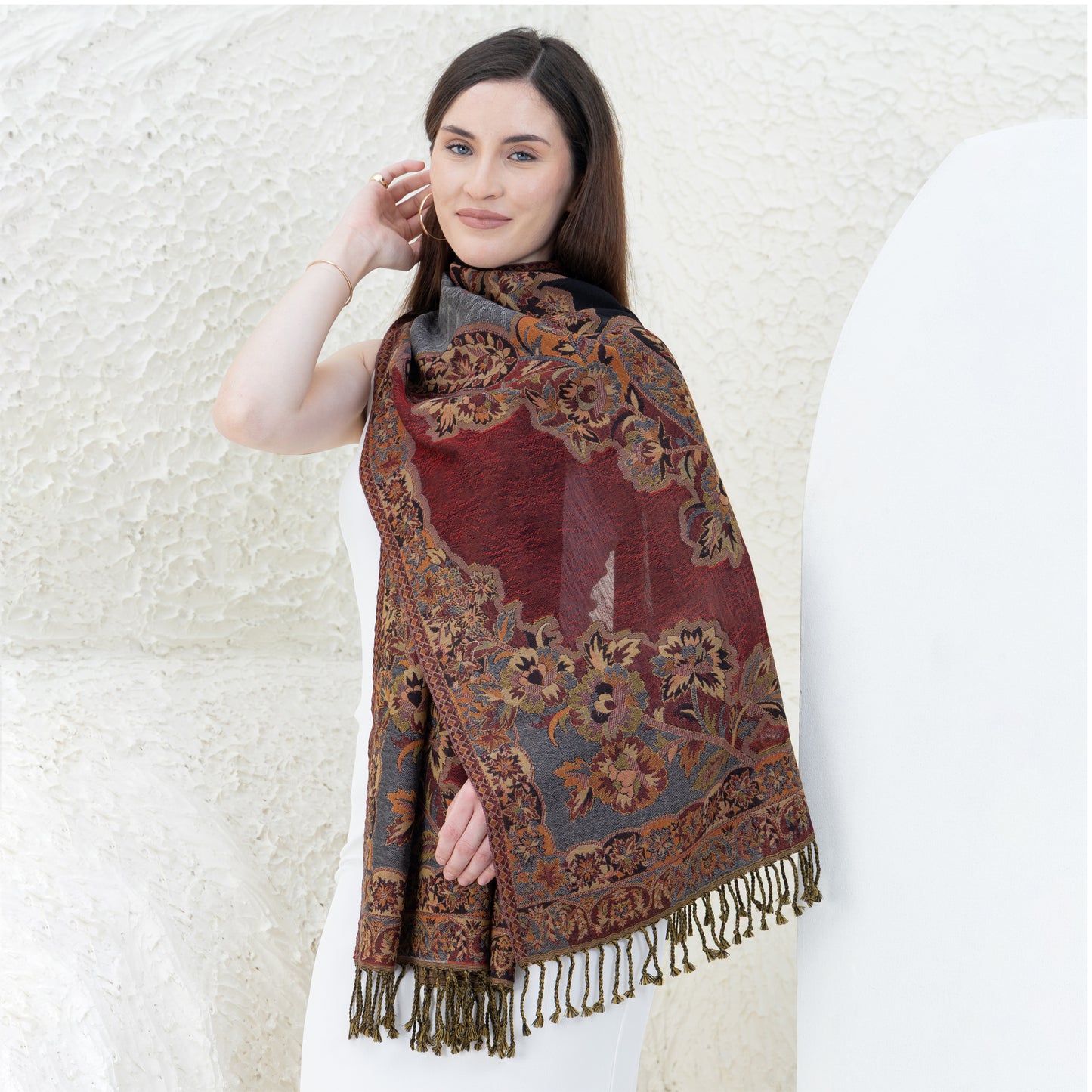 Autumn Classic Merino Wool Shawl