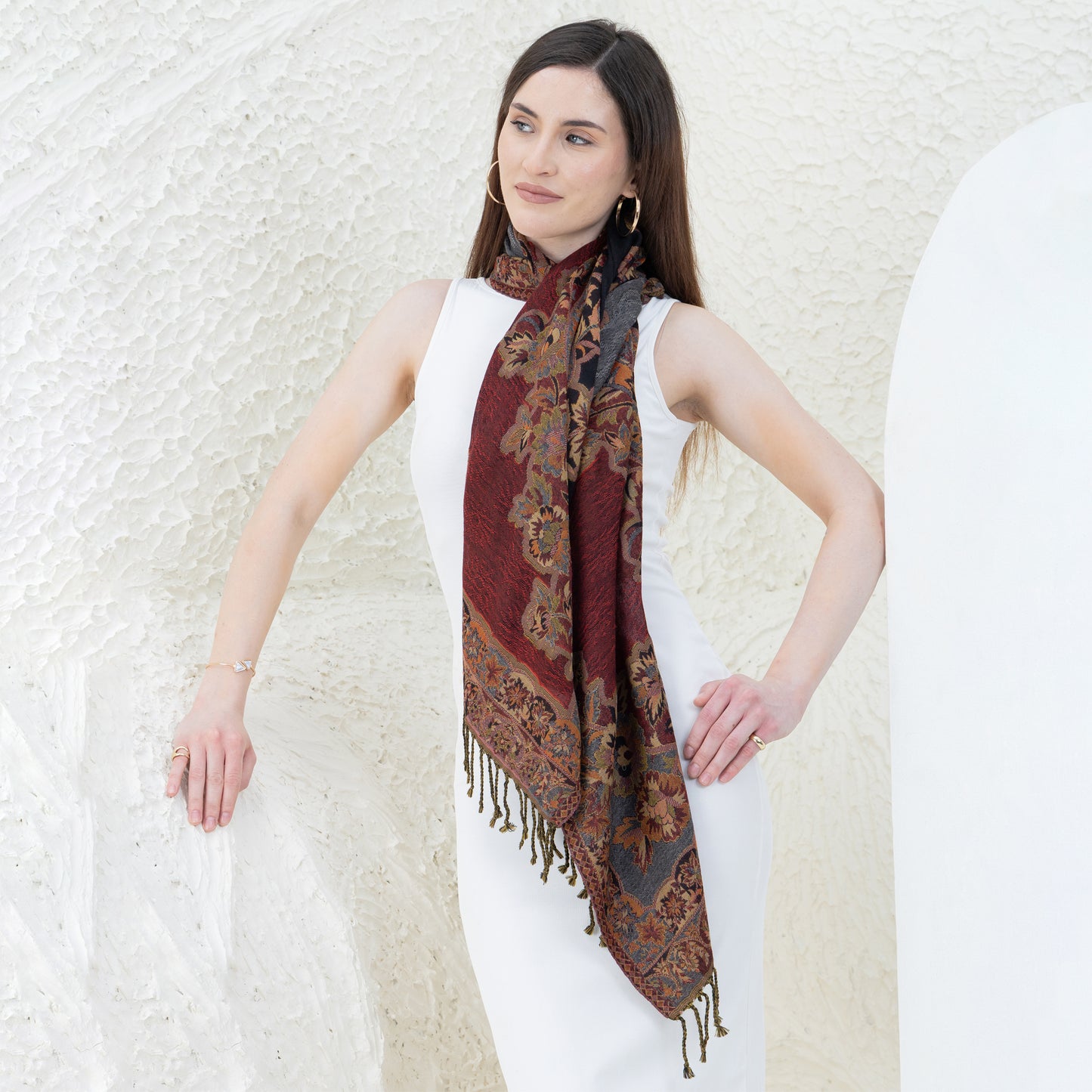 Autumn Classic Merino Wool Shawl