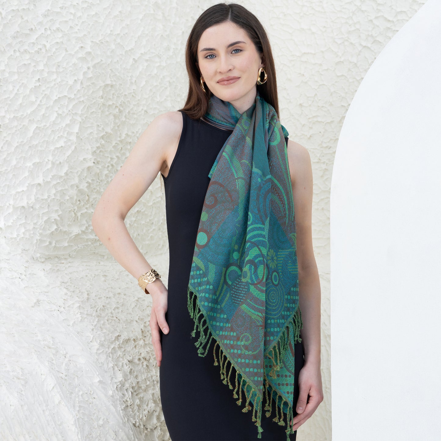 Jade Merino Wool Shawl