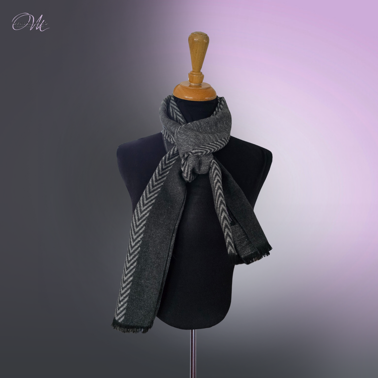 Merino Wool Modal Scarf Charcoal