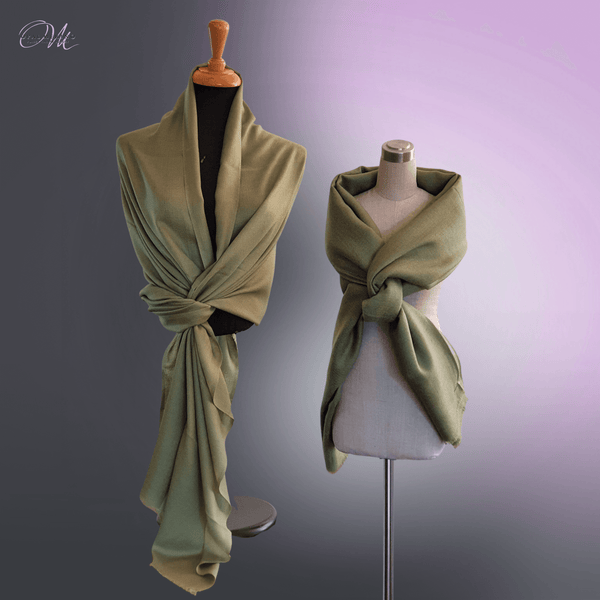 Green hot sale silk shawl