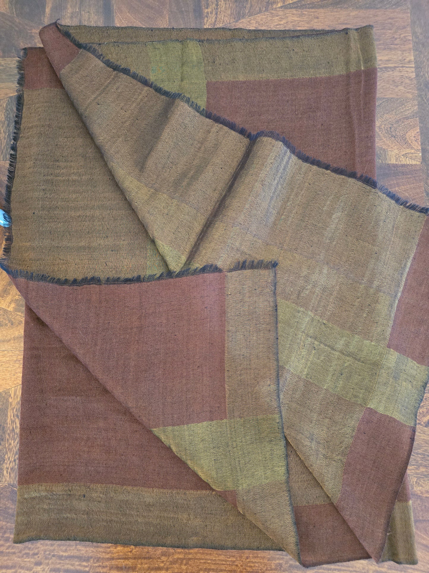 Rust Merino Wool & Lurex Shawl