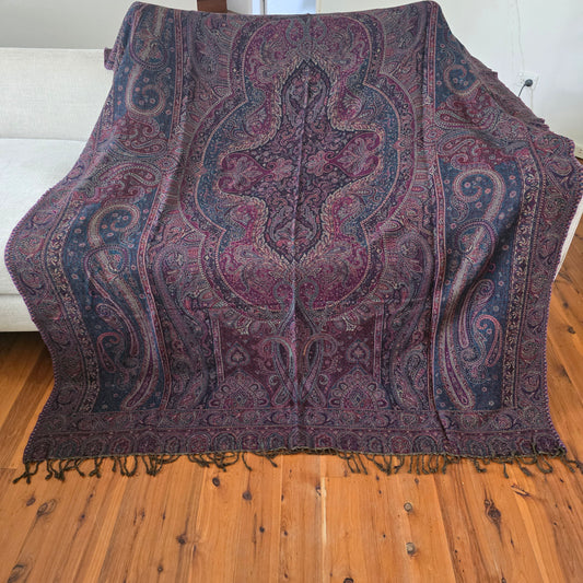Merino Wool Blankets & Throws Dark Teal