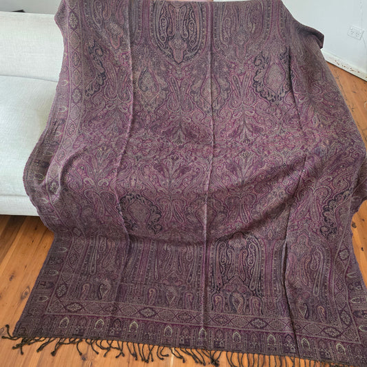 Merino Wool Blankets & Throws Dark Wine
