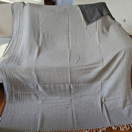 Charcoal Merino Wool Blankets & Throws