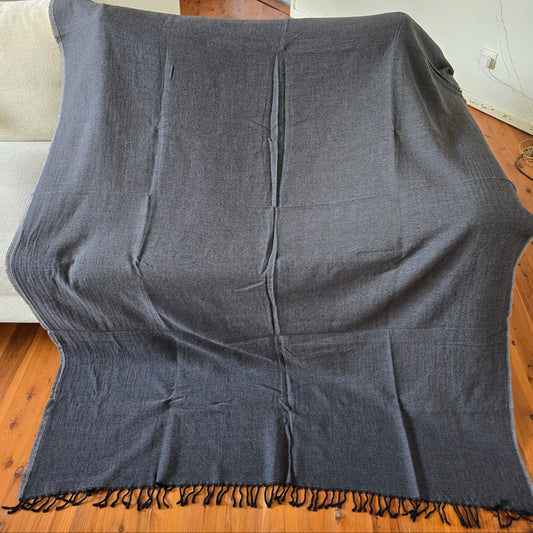 Merino Wool Blankets & Throws Dark Charcoal