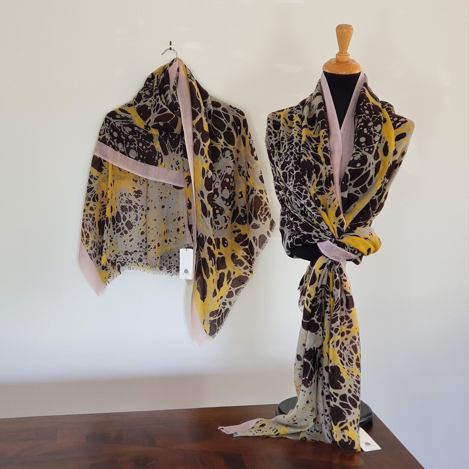 Basic Brown Pure Merino Wool Shawl - Opal Merino