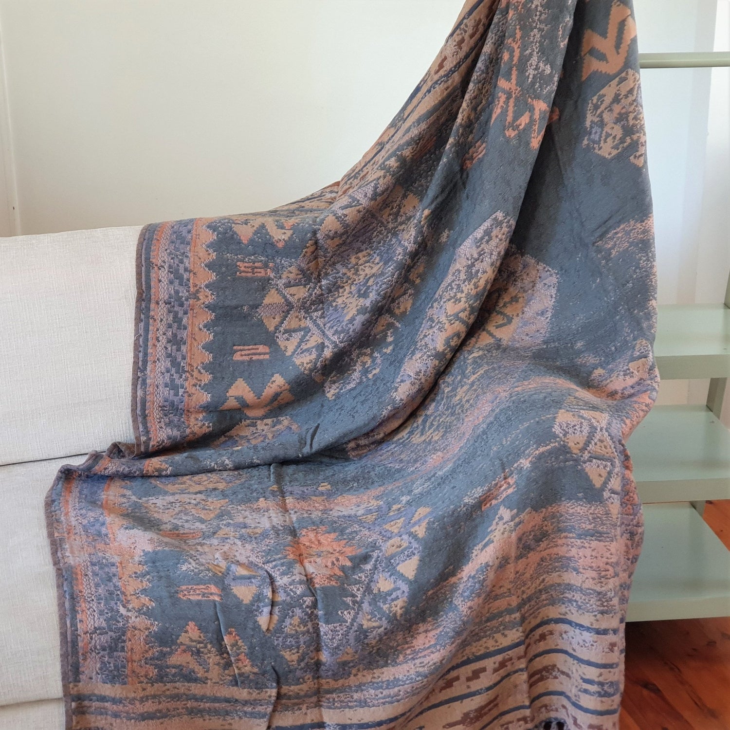 Merino Wool Blankets & Throws Aztec A - Opal Merino