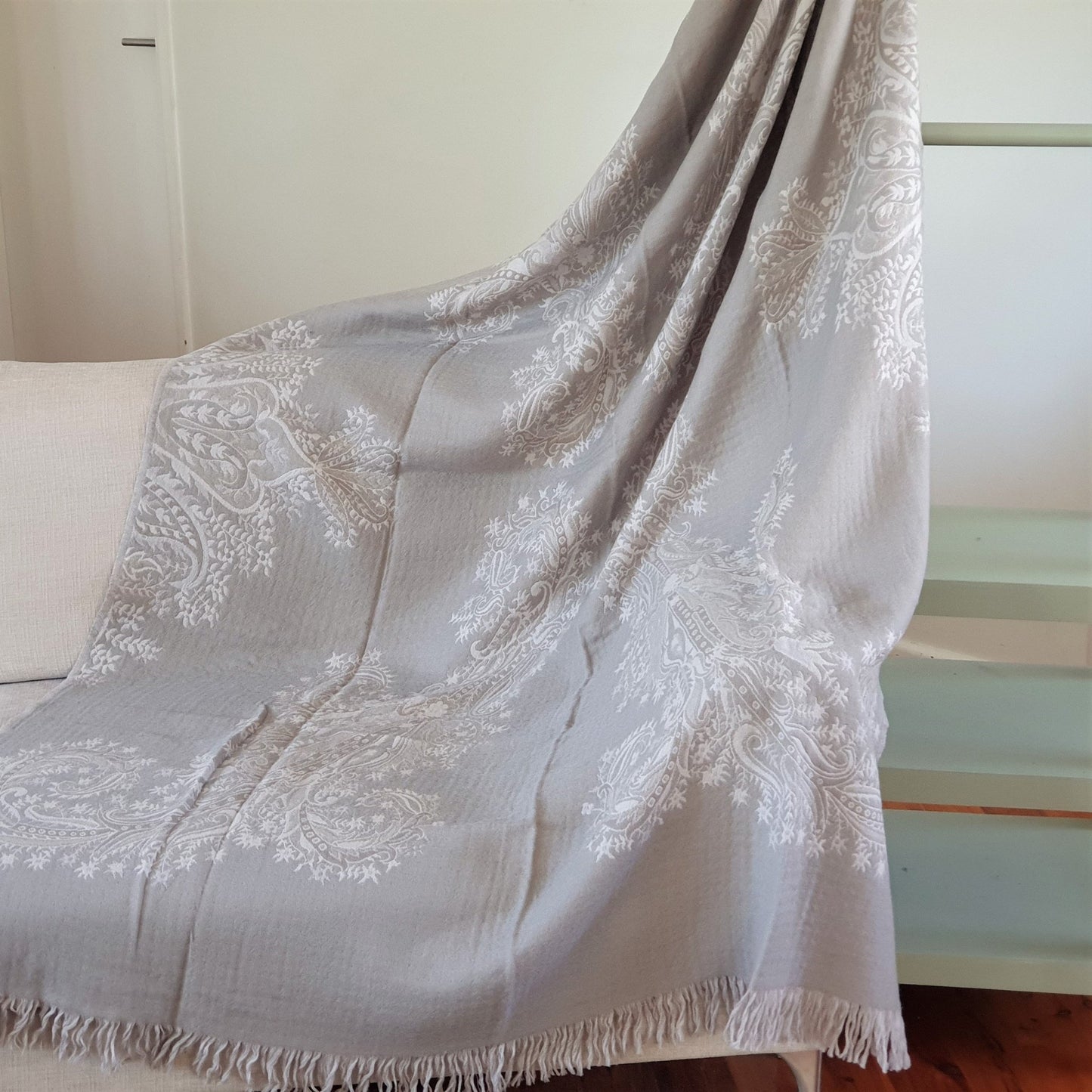 Merino Wool Blankets & Throws Winter White - Opal Merino