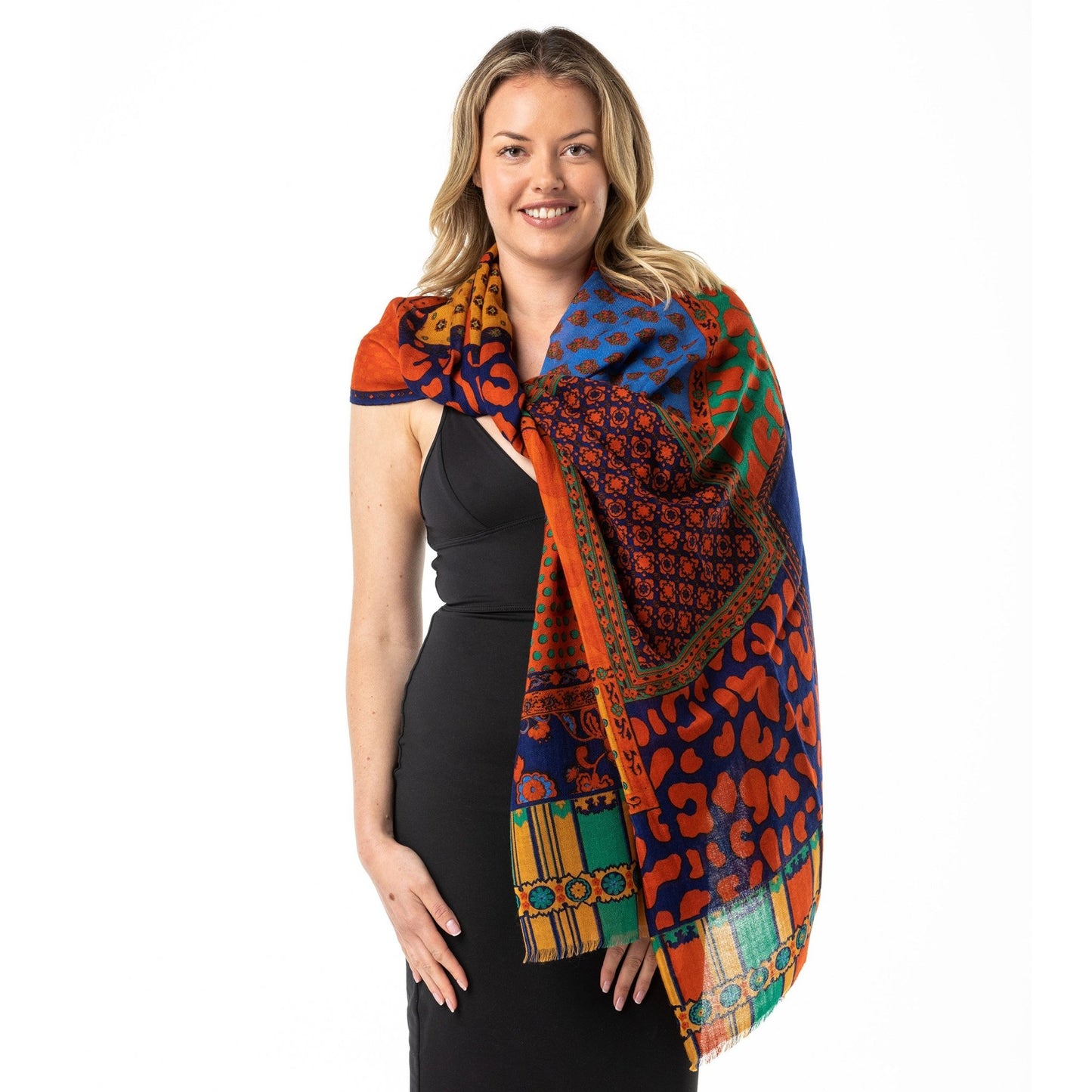 Sydney Harbour' Merino Wool Shawl - Opal Merino